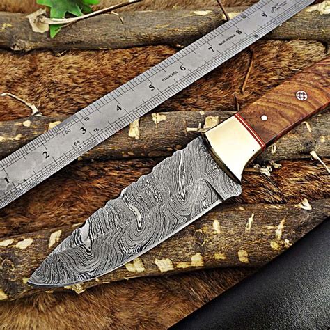 9 Long Hand Forged Damascus Steel Hunting Knife 5 Full Tang Blade