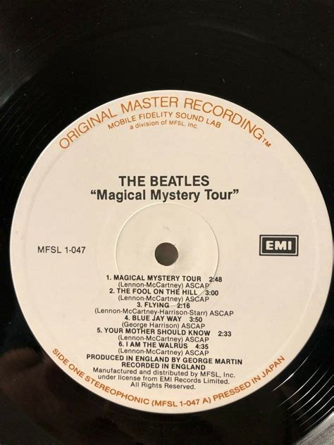 The Beatles Magical Mystery Tour Lp Vinyl Emi Records Mfsl 1 047 Exg
