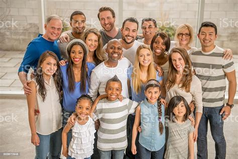 Mixed Group Of Families Stock Photo - Download Image Now - iStock