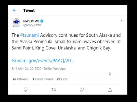 Tsunami alert has managed to win 1 race in his career so far. Tsunami warning sa South Alaska at Alaska Peninsula binawi ...