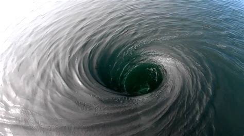 When the water goes through a hole in the cliff that is underwater the water spins like what you see in the toilet. BIGGEST WHIRLPOOL IN THE WORLD! (Exclusive) - YouTube