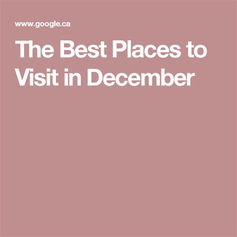 Best Places To Visit In December Condé Nast Traveler Cool Places To
