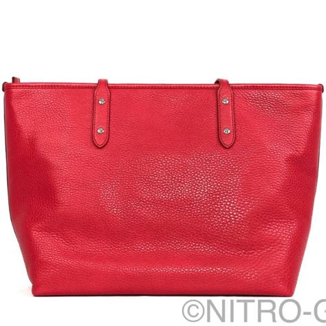 Coach Bags Coach City Zip Tote In Red Pebbled Leather Nwt Poshmark