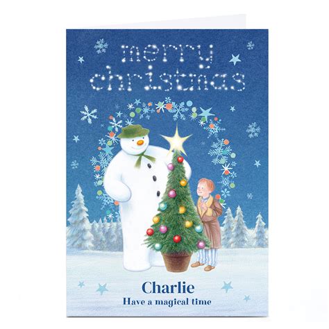 buy personalised snowman christmas card magical time for gbp 2 29 card factory uk