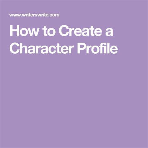 How To Create A Character Profile Excel Creating Characters Excel