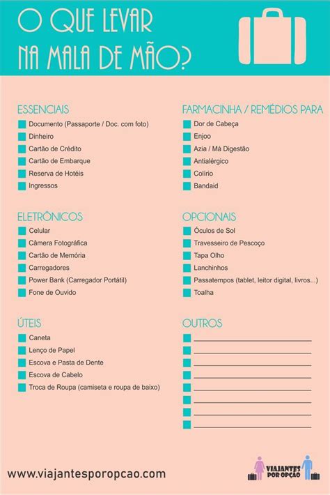 Check List De Viagem Com Pdf Para Usar Em Toda Viagem Fazer As My XXX