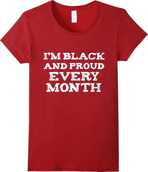 i m black and proud every month t shirt black history month clothing shoes and jewelry