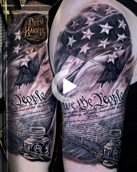 Maybe you would like to learn more about one of these? Constitution Half Sleeve Tattoo in 2020 | Military sleeve ...