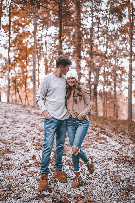 Cute Couples Outfit Engagement Photoshoot Idea During The Fall Fall