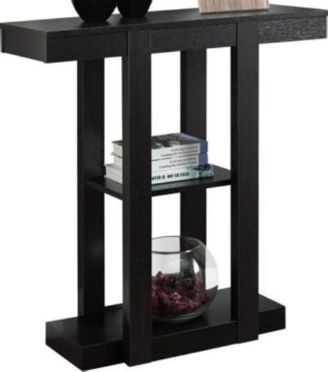 Monarch Specialties I 2454 Cappuccino 32 L Hall Console Accent Table Three Tiered Design For