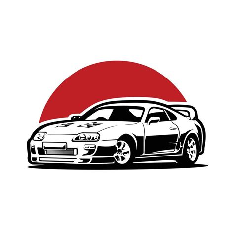 Japanese Exotic Sport Car Jdm Car Logo Sticker Emblem Vector Isolated