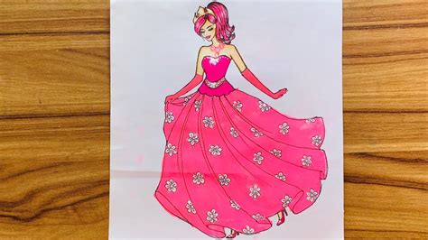 how to draw a barbie dress doll drawing barbie drawing embroidered images and photos finder