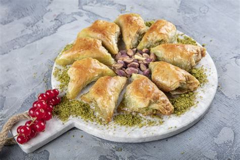 Closeup Of Turkish Traditional Ramadan Dessert Baklava With