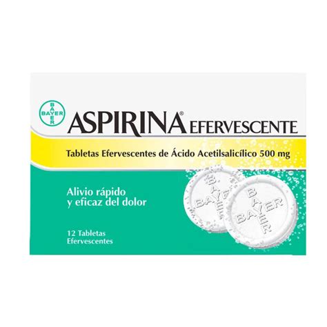 Aspirina Efervescente 500 Mg Caja X 12 Tab Casa Y Salud Droguerías Y