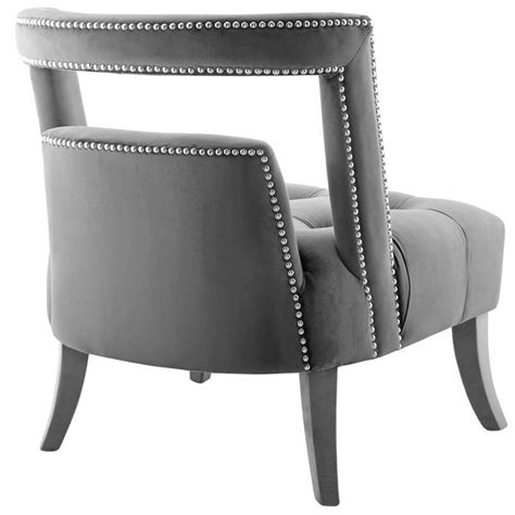 Bird motif accent arm chair queen anne inspired, high back occasional chair combining its shaped. Honor Accent Lounge Performance Velvet Armchair Gray ...