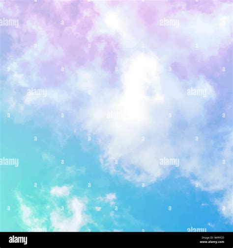 Abstract Vector Neon Pastel Background Purple And Teal Blue Sky Toned