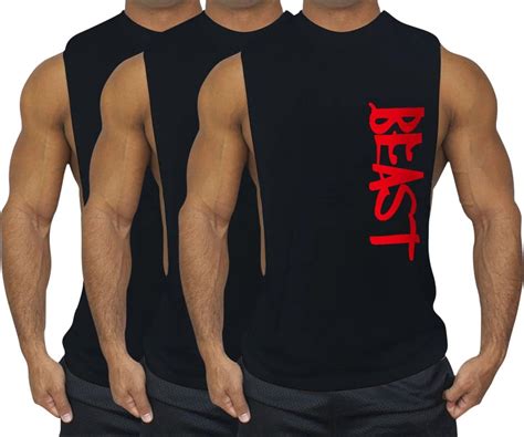 Cuifutang Men S Muscle Tank Top Beast Gym Fitness Workout Undershirt