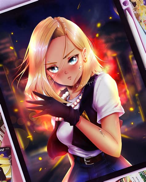 Android 18 By Halleyvision On Deviantart Dragon Ball Image Anime Dragon Ball Super Anime