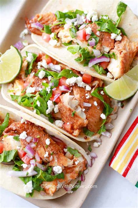 Easy Fish Tacos With Homemade Fish Taco Sauce Spend With Pennies