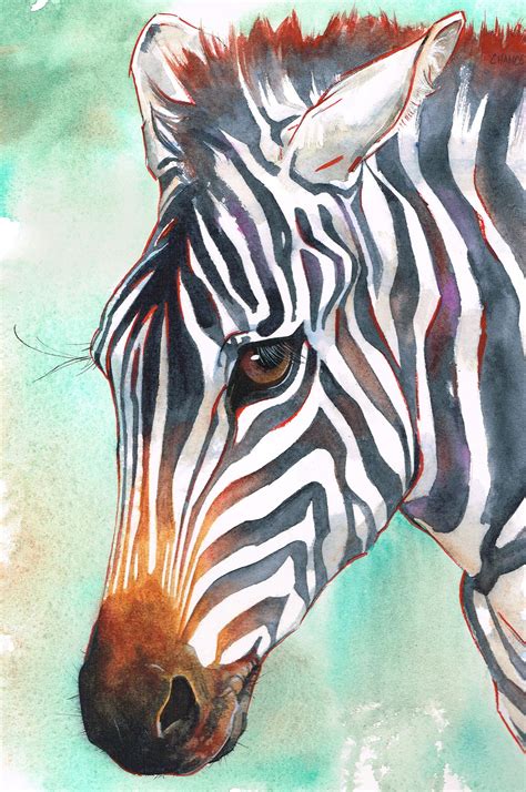 Zebra By Annabel Chance Zebra Art Animal Paintings Zebra Painting