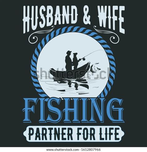 Download Husband Wife Fishing Partner Life Fishing Stock Vector (Royalty Free) 1612807966