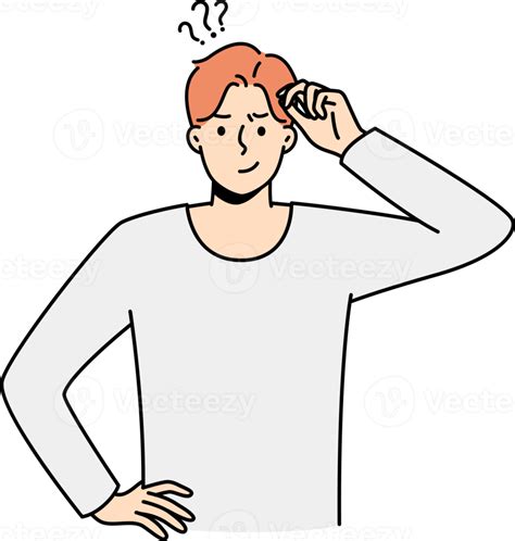 Free Confused Man Think Look For Solution 21476298 Png With Transparent