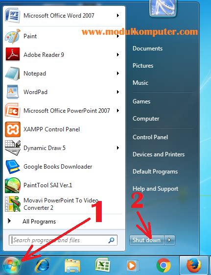 Untuk Mematikan Komputer Dengan Sistem Operasi Windows Menggunakan