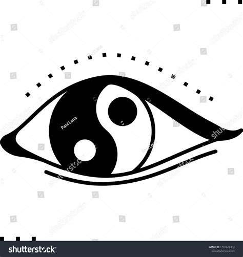 Human Eye Yin Yang Symbol Vector Stock Vector Royalty Free 1701420352