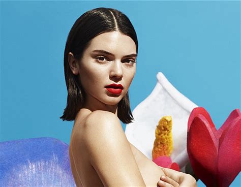 Kendall Jenner Poses Topless In Red Thong For Sexy La Perla Ad E News