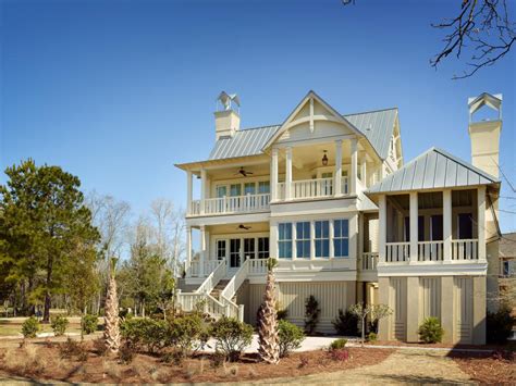 Classic Lowcountry Cottage Style House With Elevated Foundation