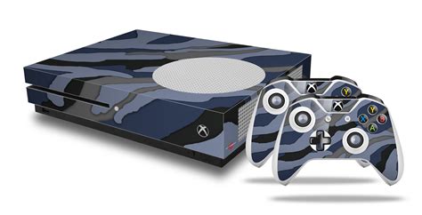 Xbox One S Console Controller Bundle Skins Camouflage Blue Wraptorskinz