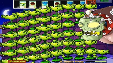 Plants Vs Zombies Epic Hack 100 Split Pea Vs Dr Zomboss YouTube