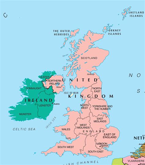 Map Of Gb And Ireland
