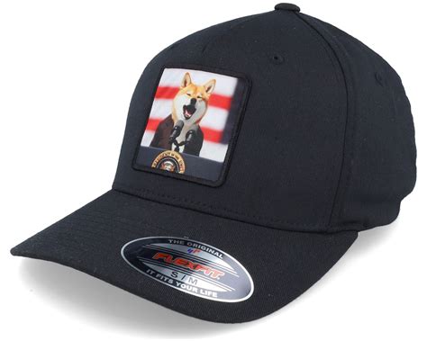 Shiba Inu For President Black A Frame Flexfit Iconic Cap Hatstore Ch
