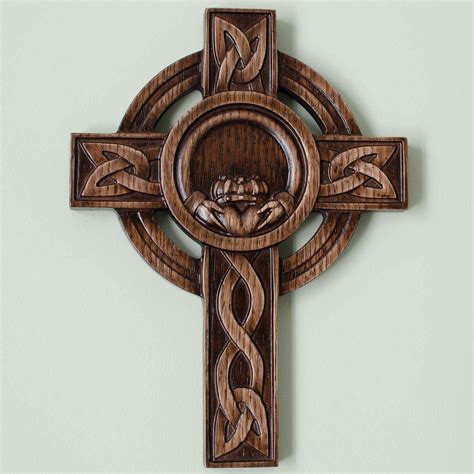 Claddagh Handmade Wooden Irish Celtic Wall Cross For Home Etsy