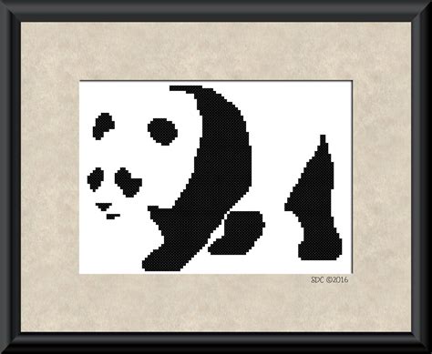 Pandas 003 Walking Panda Cross Stitch Pattern Pdf Zip Etsy Script
