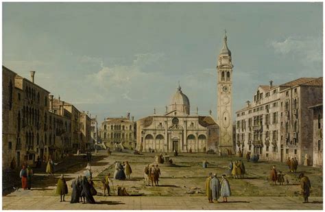 Bernardo Bellotto Venice A View Of The Campo And Church Of Santa