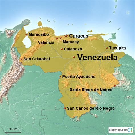 Stepmap Venezuela Landkarte Für Venezuela