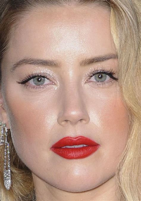 close up of amber heard at the 2018 premiere of london fields celebrity skin celebrity