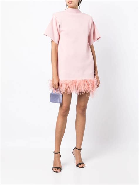 Rachel Gilbert Rita Feather Trim Mini Dress Farfetch