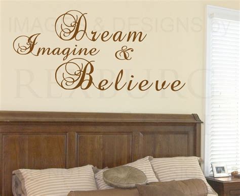 Wall Sticker Decal Quote Vinyl Art Lettering Design Dream Imagine Believedream Designerdream