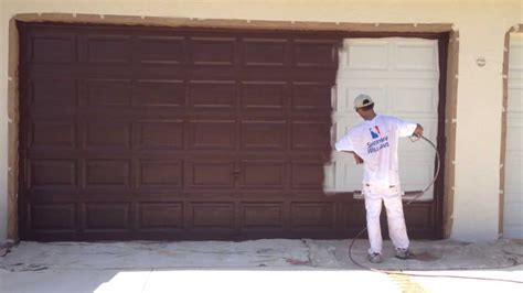 Garage Door Spray Painting Youtube