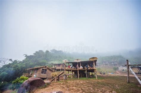 Landscape View In Early Moring At Sapan Village Nan Thailandsapan Is