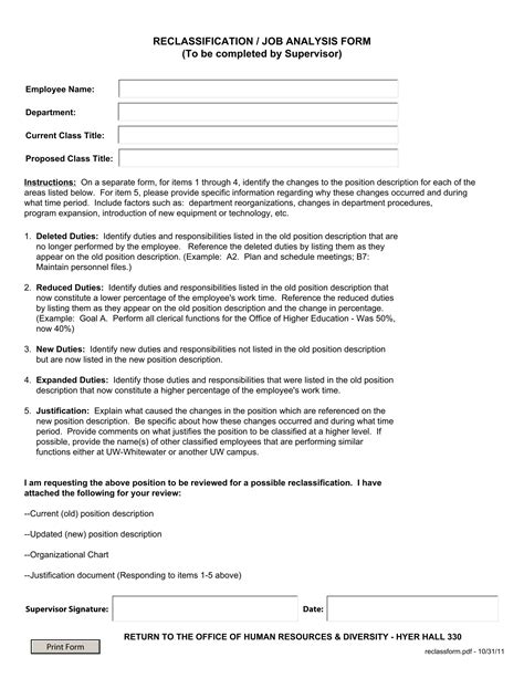 Sample Job Reclassification Request Letter