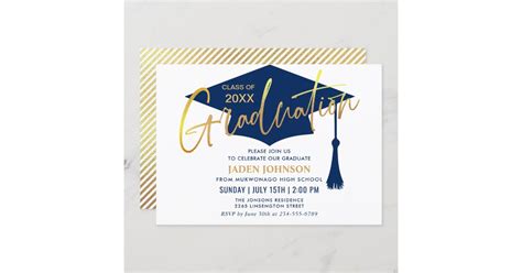 Modern Simple Class Of 2021 Graduation Party Invitation