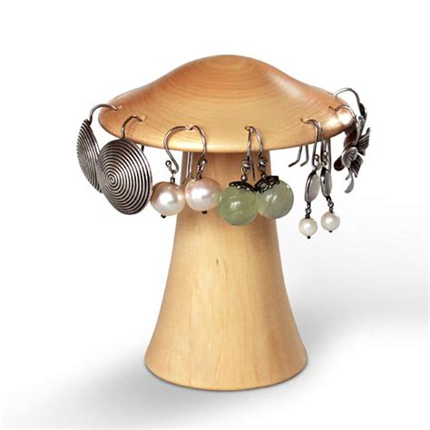 Handmade Mushroom Earring Holder Australian Woodwork Australian