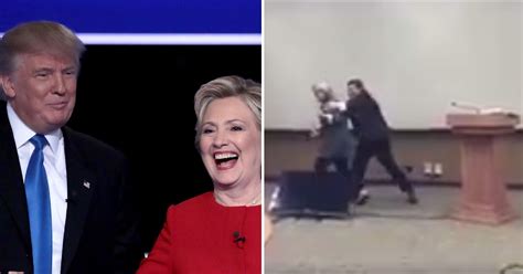 Hillary Clinton Practiced How To Avoid A Hug From Donald Trump Teen Vogue