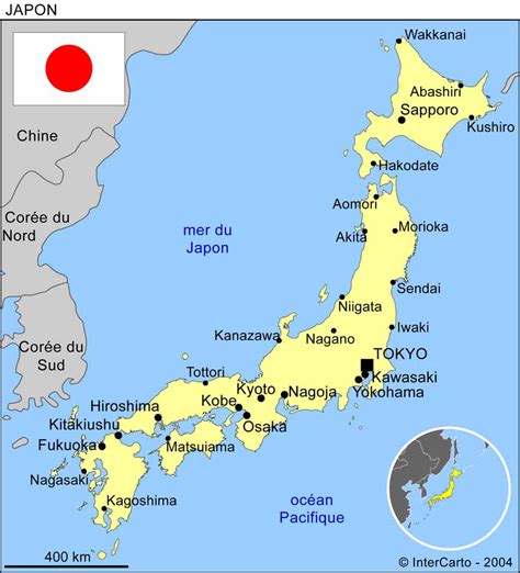 Carte Géographique Et Touristique Du Japon Tokyo Géographie Du Japon
