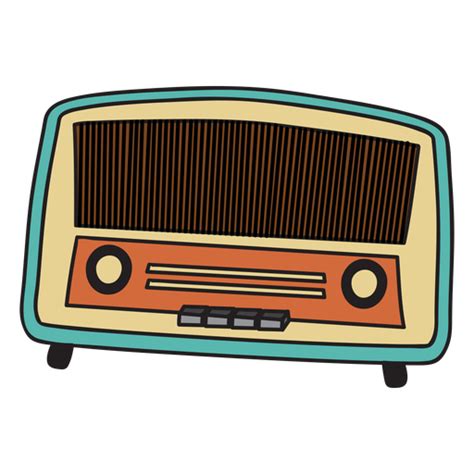 Doodle de rádio vintage Baixar PNG SVG Transparente