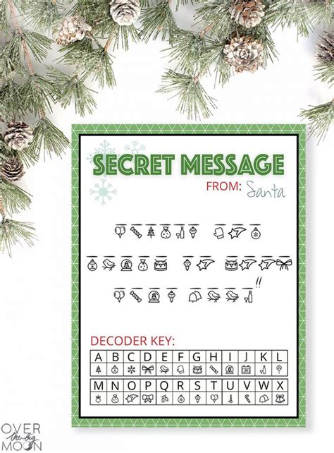 Secret Message From Santa Printable Message From Santa Secret Santa